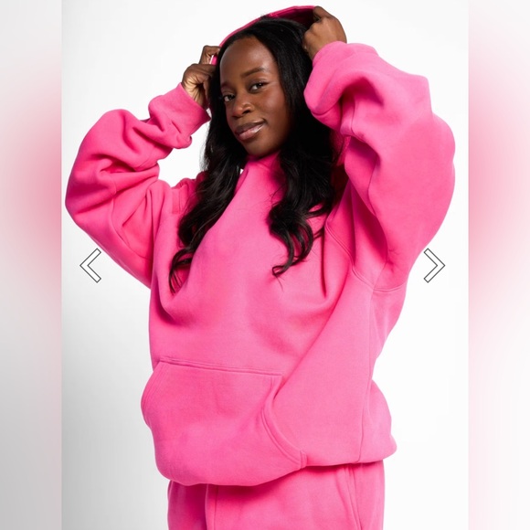 Comfrt Minimalist Hoodie Hot Pink Size XL Heavyweight Loungewear NWT - Picture 4 of 7